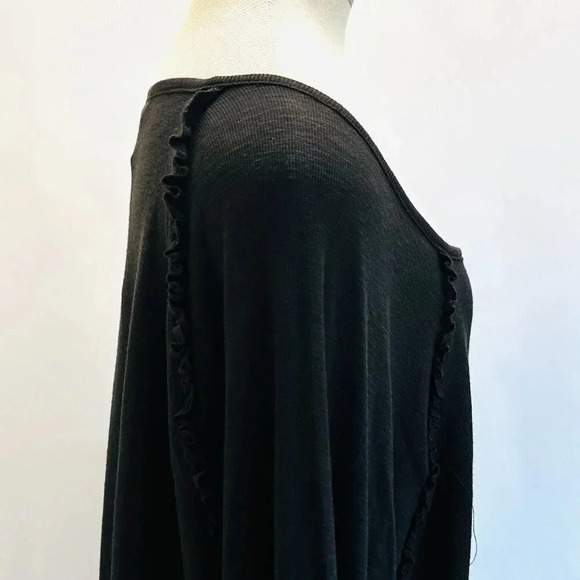 NWT LAUREN CONRAD Women Long Sleeve Pullover Round Neck Black Shirt Plus Size 3X - Picture 7 of 14